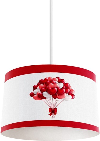 Renkli balon desenli çocuk ve bebek odası avizesi, 35x50 cm, kumaş materyal