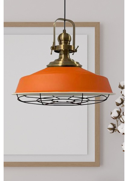 Turuncu Modern Metal Sarkıt Avize, Salon, Mutfak ve Kafe İçin Şık Aydınlatma