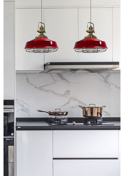 Kırmızı Metal Modern Sarkıt Avize, Salon ve Mutfak İçin Şık Aydınlatma modelleri