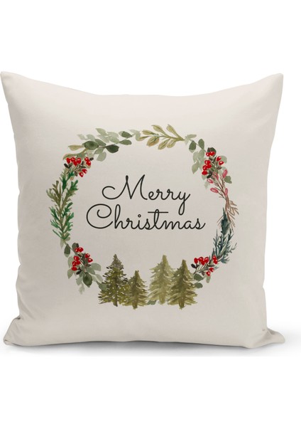 Yılbaşı Serisi Çift Tarafı Dijital Baskılı Kırlent Kılıfı (Christmas Noel Cushion Cover)
