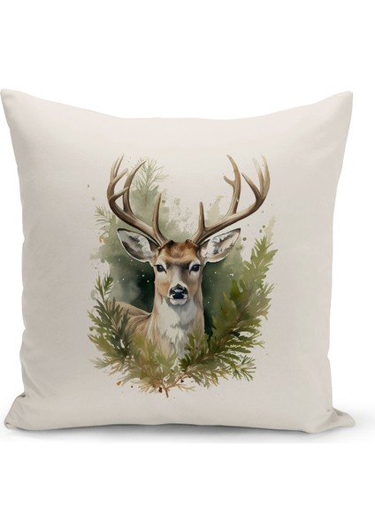 Yılbaşı Serisi Çift Tarafı Dijital Baskılı Kırlent Kılıfı (Christmas Noel Cushion Cover)