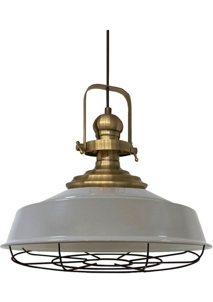 Gri Modern Tellili Eskitme Avize, Metal, 1 Ampüllü, Salon ve Mutfak Dekorasyonu indirimleri