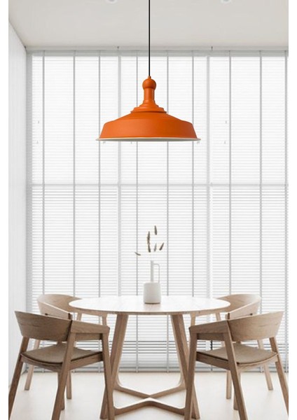 Tekno Trust Turuncu Asaletli Turuncu Long Knob Başlık Retro Sarkıt Lamba Restoran Salon Aydınlatma fırsatları