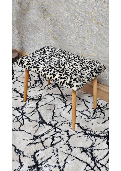 Ahşap Ayaklı Tedyy Puf Bench Antre Önü
