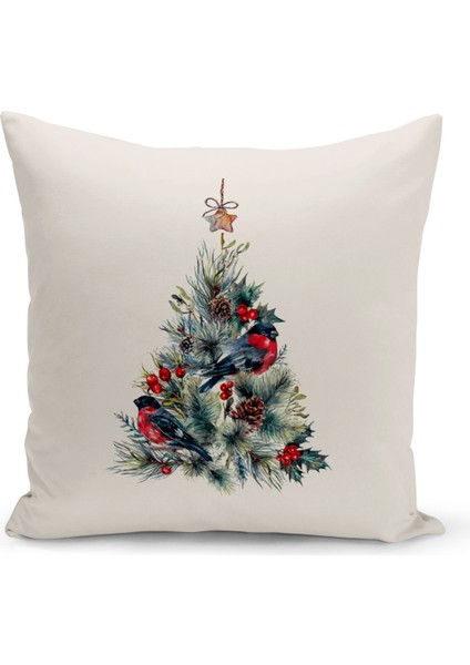 Yılbaşı Serisi Çift Tarafı Dijital Baskılı Kırlent Kılıfı (Christmas Noel Cushion Cover)