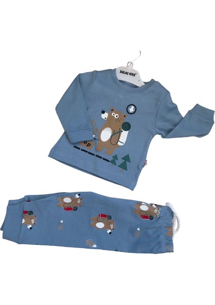 Erkek 9 - 12 Ay Lionkids Pamuk Pijama Takımı Erkek Ayıcı