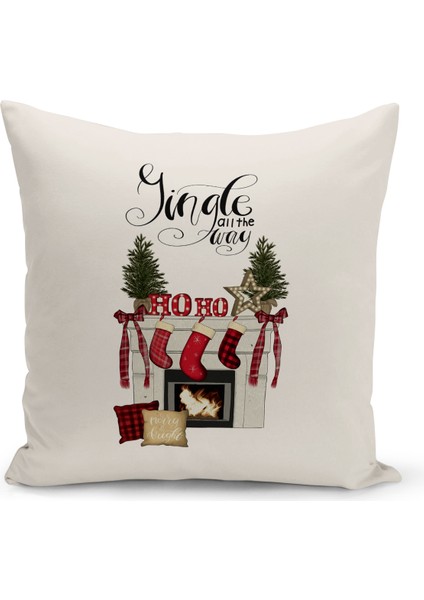 Yılbaşı Serisi Çift Tarafı Dijital Baskılı Kırlent Kılıfı (Christmas Noel Cushion Cover)