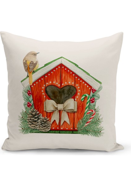 Yılbaşı Serisi Çift Tarafı Dijital Baskılı Kırlent Kılıfı (Christmas Noel Cushion Cover)