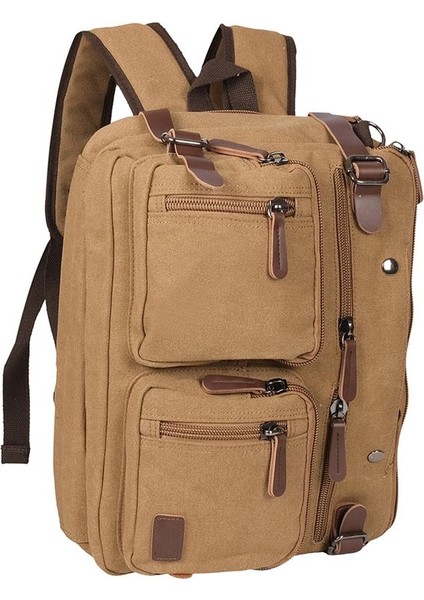 Orjinal Kanvas Kumaş Okul Sırt ve Evrak Çantası Bej modelleri