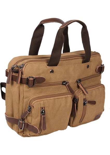 Orjinal Kanvas Kumaş Okul Sırt ve Evrak Çantası Bej fırsatları