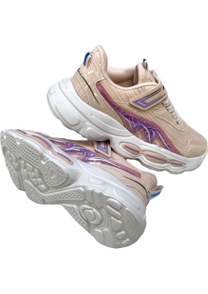 Ortopedik Kalın Taban Yeni Model Kız Çocuk Sneakers Spor Ayakkabı