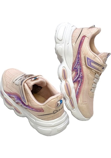 Ortopedik Kalın Taban Yeni Model Kız Çocuk Sneakers Spor Ayakkabı