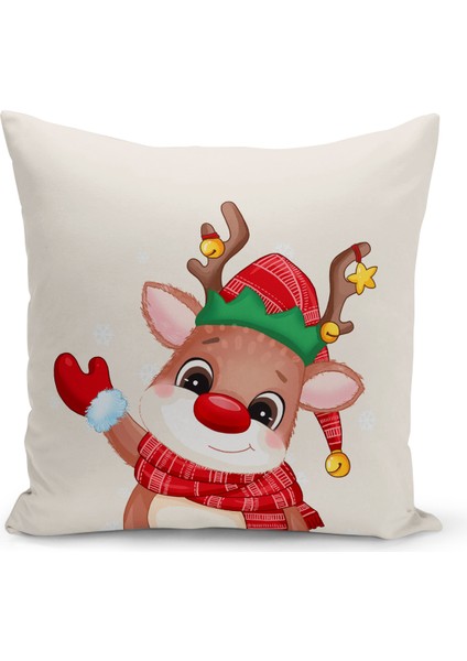 Yılbaşı Serisi Çift Tarafı Dijital Baskılı Kırlent Kılıfı (Christmas Noel Cushion Cover)