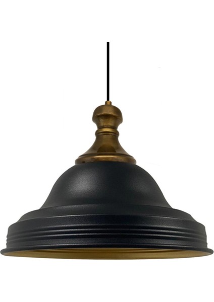 Modern siyah sarkıt avize, metal malzeme, şık ve zarif tasarım, 1 başlık