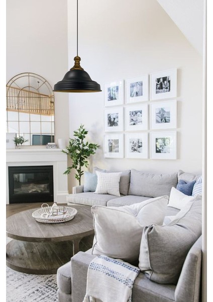 Modern siyah sarkıt avize, metal malzeme, şık ve zarif tasarım, 1 başlık indirimleri