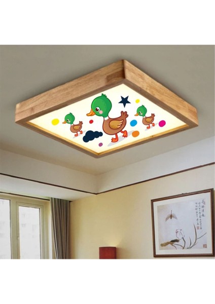 Ahşap Tavan Led Avize, Kids Ördek Beyaz, 30x30cm, 6500K Işık, Şık ve Modern fiyatları