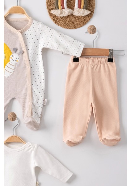 Kelebek Nakışlı Tulumlu Pamuk Erkek Bebek 5'li Set fiyatları