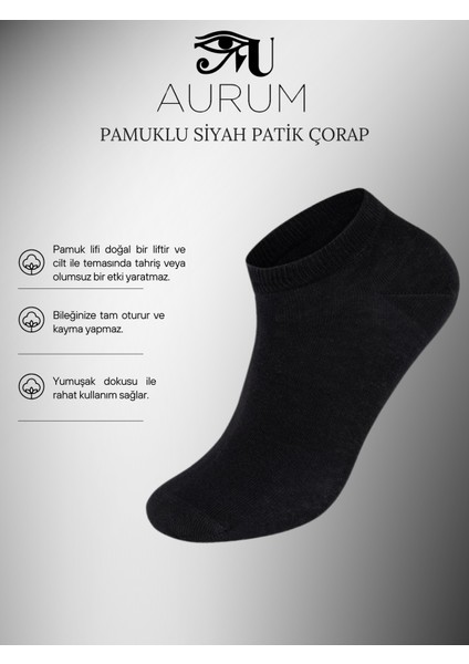 12 Çift Pamuklu Erkek - Kadın Siyah Patik Çorap Bilek Boy Koşu Ve Yürüyüş Çorabı fiyatları