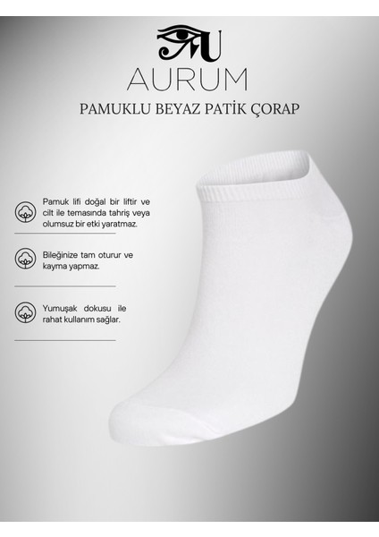 12 Çift Pamuklu Erkek - Kadın Beyaz Patik Çorap Bilek Boy Koşu Ve Yürüyüş Çorabı fiyatları