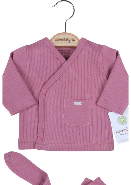 Cepli Çizgili 5'li Pamuk Hastane Çıkış Seti fiyatları