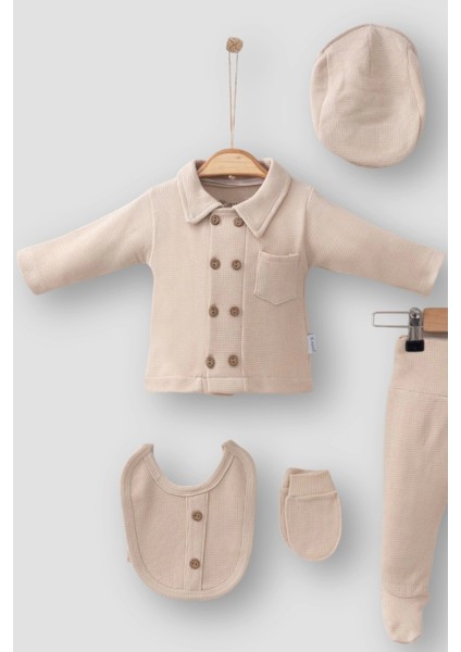 Cepli Waffle Pamuk 5'li Erkek Bebek Hastane Çıkış Seti fiyatları