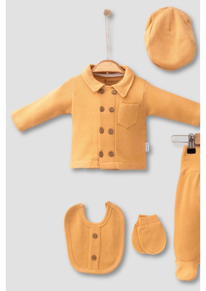 Cepli Waffle Pamuk 5'li Erkek Bebek Hastane Çıkış Seti fiyatları