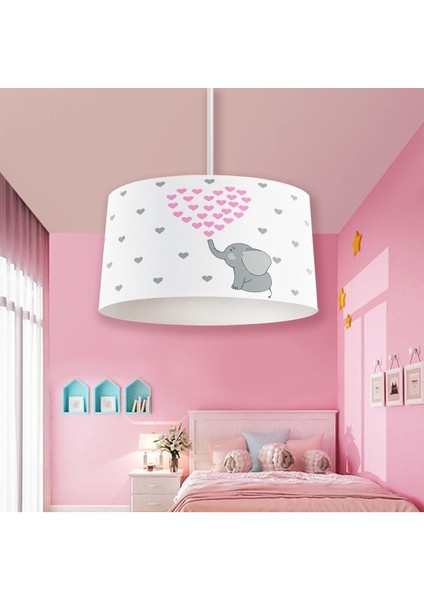 Renkli Çocuk Odası Sarkıt Avize, 30x60 cm, Plastik, 1 Başlık