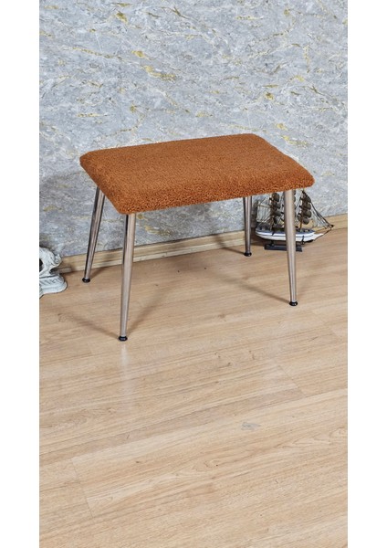 Krom Ayaklı Puf Bench Tedyy Puf Antre Önü