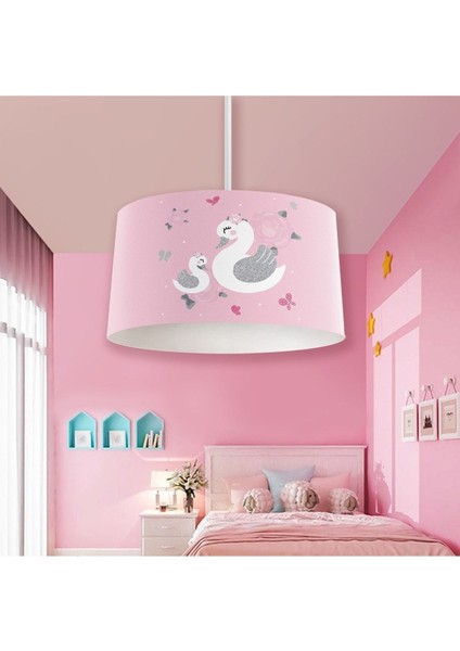 Renkli Çocuk Odası Sarkıt Avize, 30x60 cm, Plastik, 1 Ampül Başlığı
