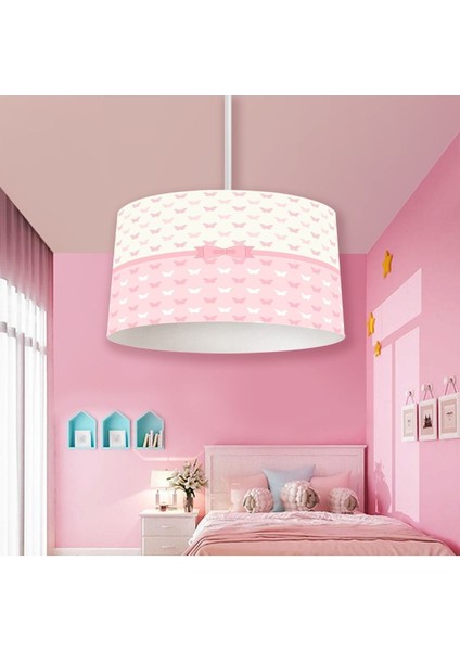 Renkli kelebekli çocuk odası sarkıt avize, 30x60 cm, plastik materyal