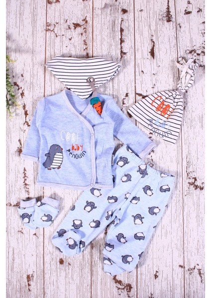 Penguen Desenli Fularlı 5'li Erkek Hastane Çıkışı fiyatları