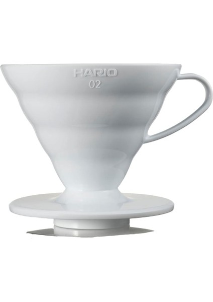 V60 02 Dripper, Kahve Damlatıcı, Beyaz Plastik