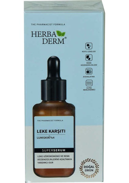Superserum Leke Karşıtı Renk Düzensizliklerine Doğal Yüz Serumu 30 ml