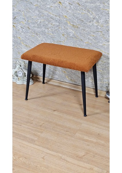 Siyah Metal Ayaklı Puf Bench Tedyy Bench Antreönü