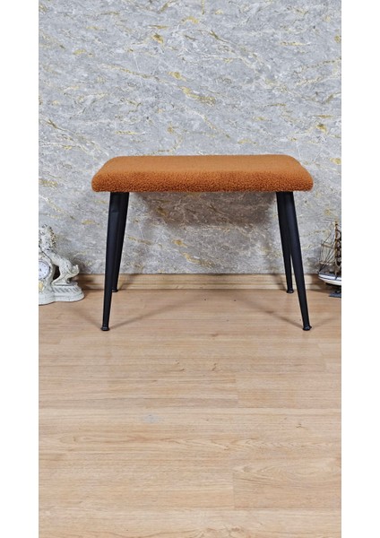 Siyah Metal Ayaklı Puf Bench Tedyy Bench Antreönü