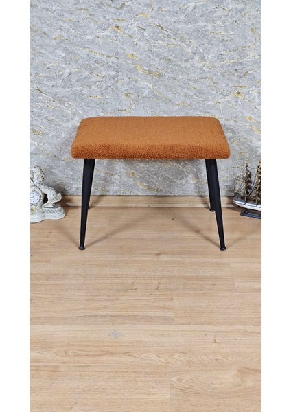 Siyah Metal Ayaklı Puf Bench Tedyy Bench Antreönü