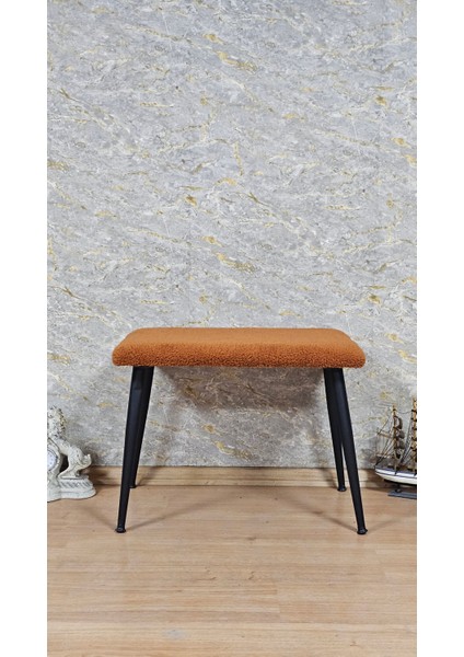 Siyah Metal Ayaklı Puf Bench Tedyy Bench Antreönü