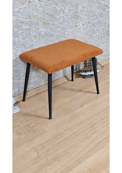Siyah Metal Ayaklı Puf Bench Tedyy Bench Antreönü