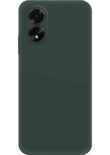 Denza Case Oppo A38 Kılıf Soft Pürüzsüz Silikon Kılıf - Koyu Yeşil