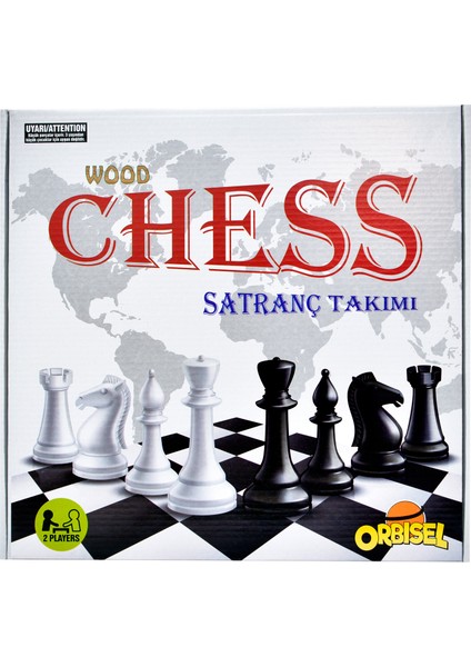 Satranç 30X30 Ahşap Tablalı (Beyaz Kutu)