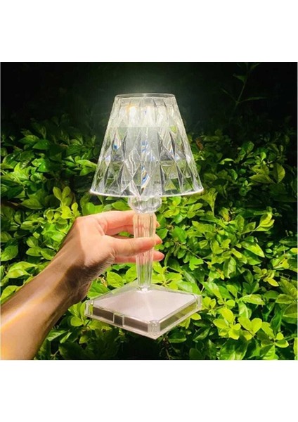 Masa Lambası Kristal Elmas Led Masa Lambası Bar Restoran Masa Lambası Kristal