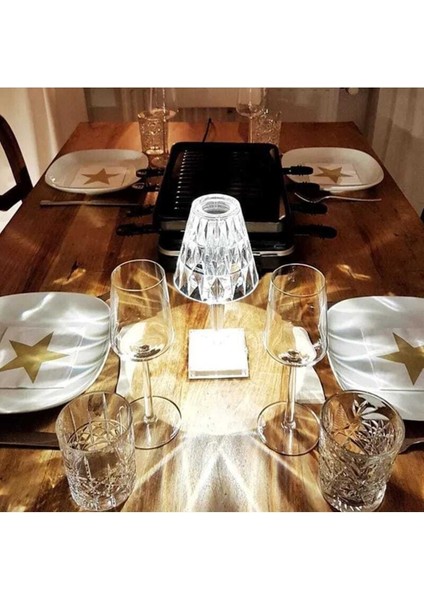 Masa Lambası Kristal Elmas Led Masa Lambası Bar Restoran Masa Lambası Kristal
