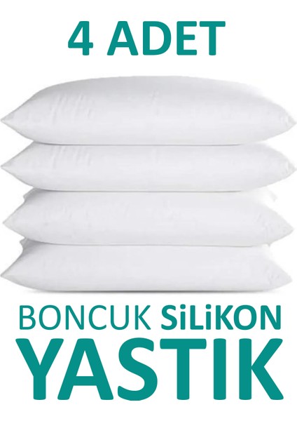 4 Adet Antialerjik Boncuk Silikon Yastık Pamuklu Kılıf 900 Gram