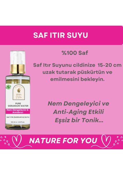 Sera Natura Sardunya (Itır) Hidrosolü 100 Ml. %100 Saf