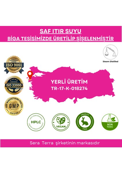 Sera Natura Sardunya (Itır) Hidrosolü 100 Ml. %100 Saf