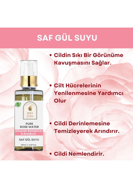 Sera Natura Gül Hidrosolü 50 Ml. %100 Saf