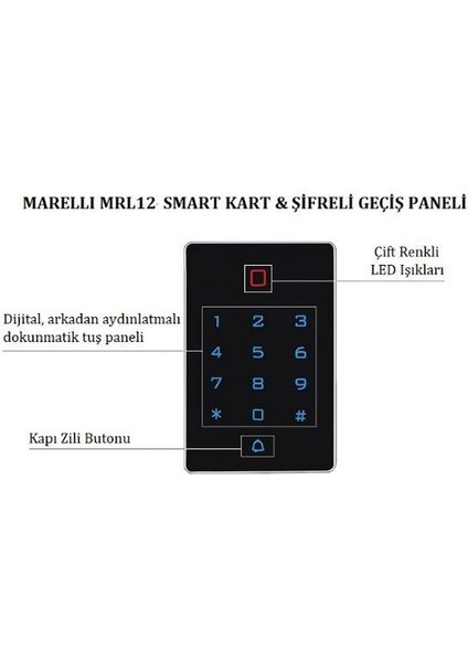 MRL12 Su Geçirmez Kart ve Şifreli Geçiş (Giriş) Sistemi (Ünitesi)