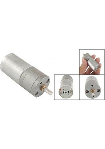 25mm 12V 50 Rpm Redüktörlü DC Motor