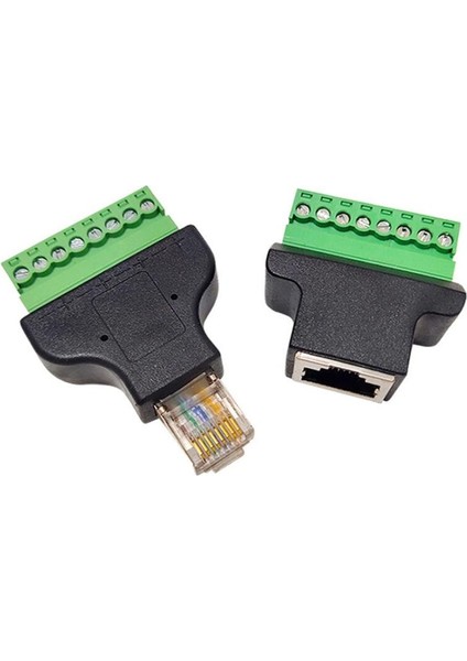 Ethernet RJ45 Erkek Fiş Terminal Bloğu