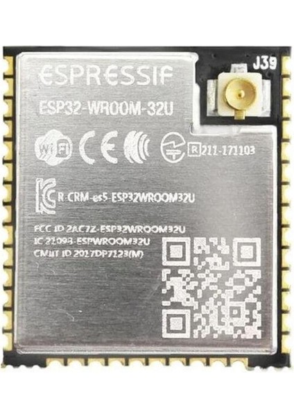 ESP32-WROOM-32U 8M 64Mbit Flash Wi-Fi Bluetooth Modülü